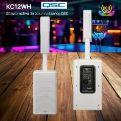 altavoz activo de columna blanco qsc kc12wh