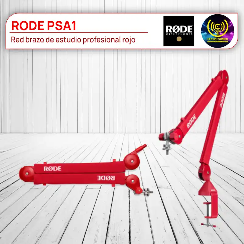 rode psa1+ red brazo de estudio profesional rojo