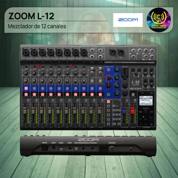zoom l 12 mezclador de 12 canales