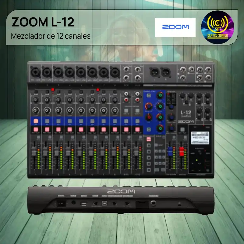 zoom l 12 mezclador de 12 canales