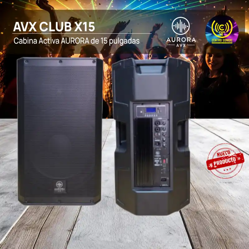 cabina activa aurora avx club x15 de 15 pulgadas