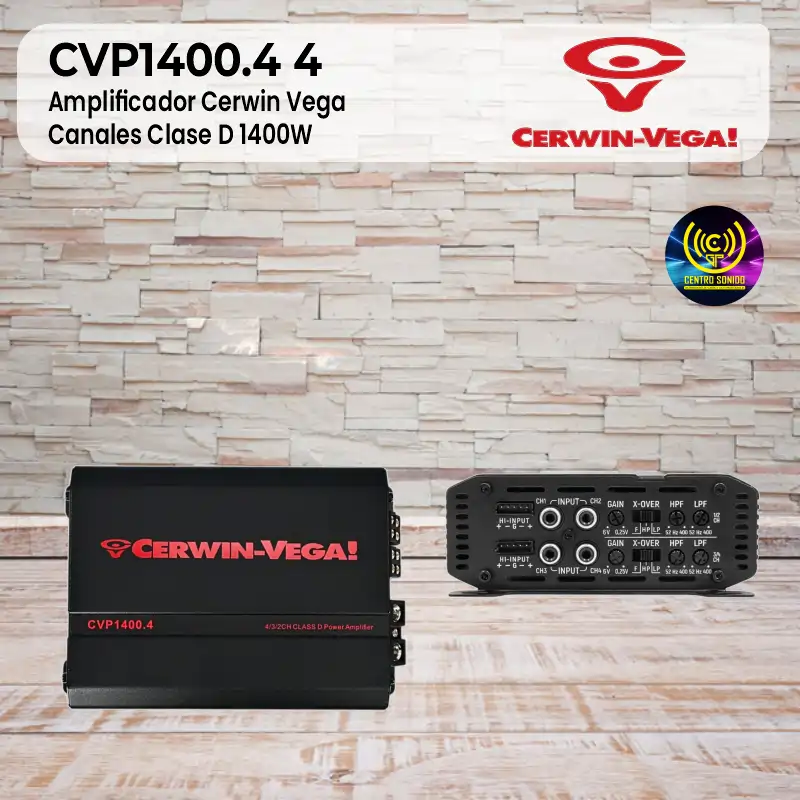 amplificador cerwin vega cvp1400.4 4 canales clase d 1400w