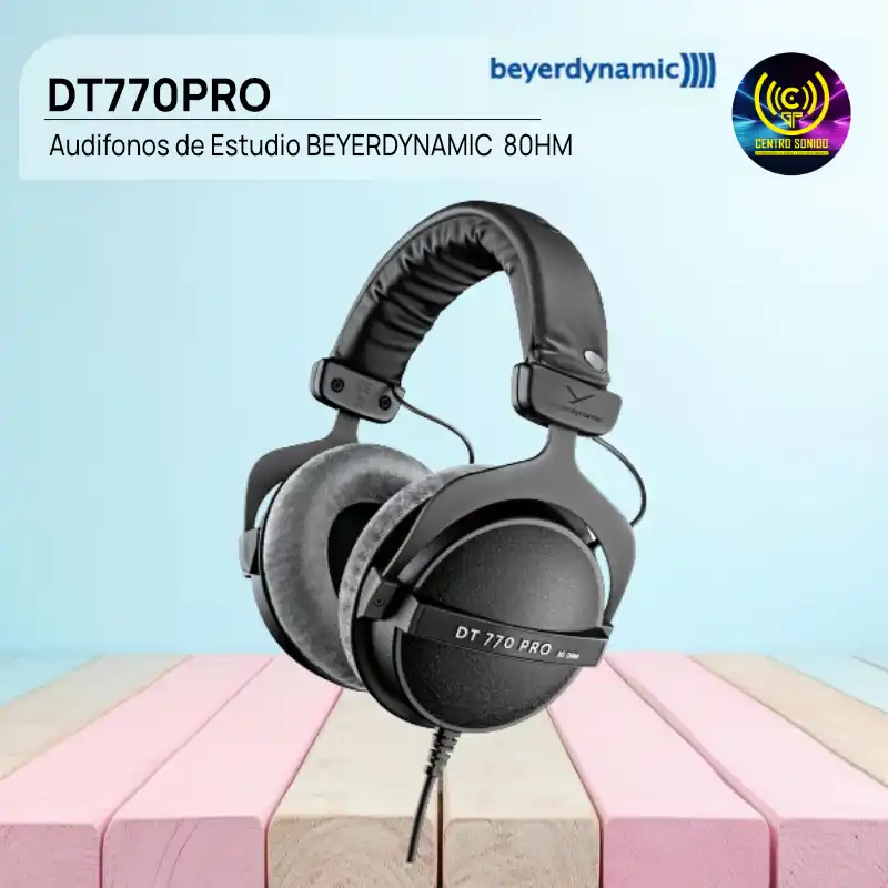 audifonos de estudio beyerdynamic dt770pro 80hm