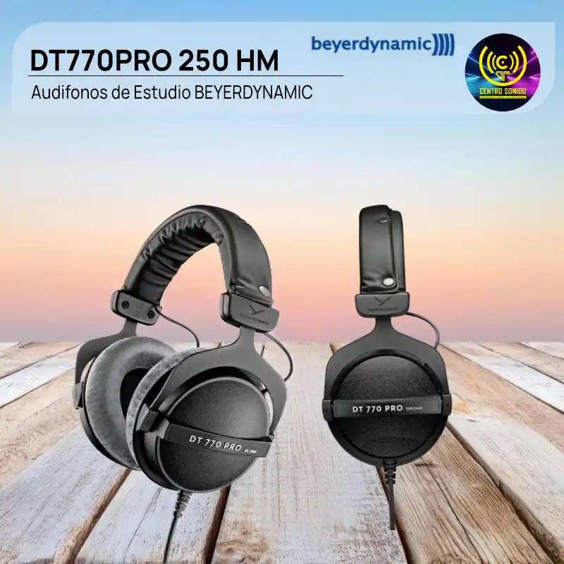 audifonos de estudio beyerdynamic dt770pro 250 hm