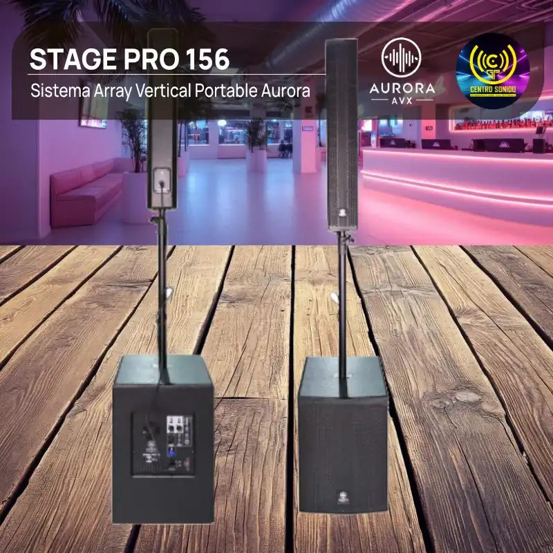 sistema array vertical portable aurora stage pro 156