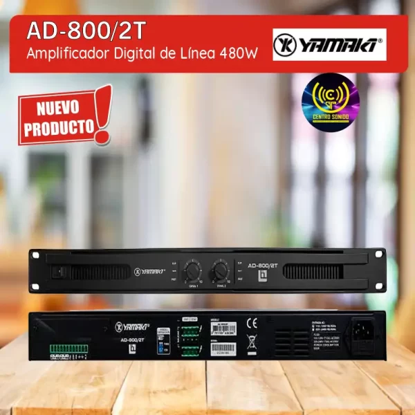 yamaki ad 800/2t amplificador digital de línea 480w yamaki ad 800/2t amplificador digital de línea 480w