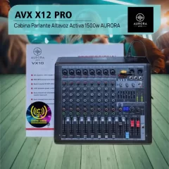 cabina parlante altavoz activa aurora avx x12 pro – 1500w