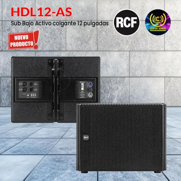 sub bajo activo colgante 12 pulgadas rcf hdl12 as