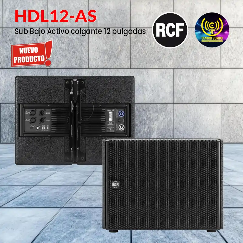 sub bajo activo colgante 12 pulgadas rcf hdl12 as