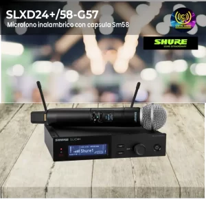 microfono inalambrico con capsula sm58 shure slxd24+/58 g57