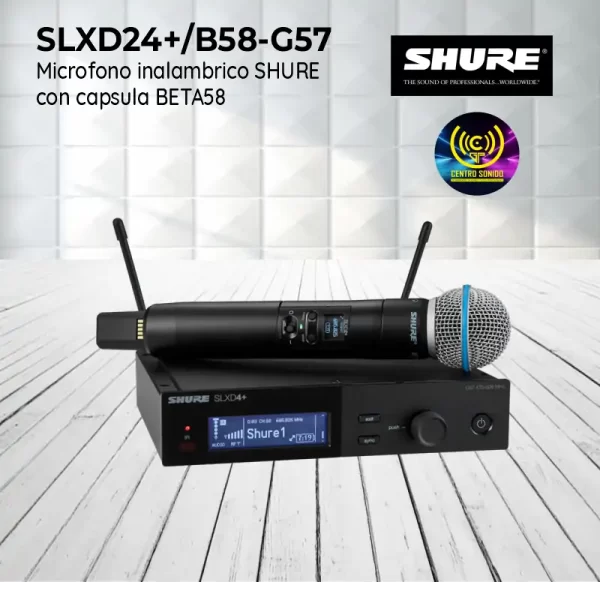 microfono inalambrico shure slxd24+/b58 g57 con capsula beta58 microfono inalambrico shure slxd24+/b58 g57 con capsula beta58