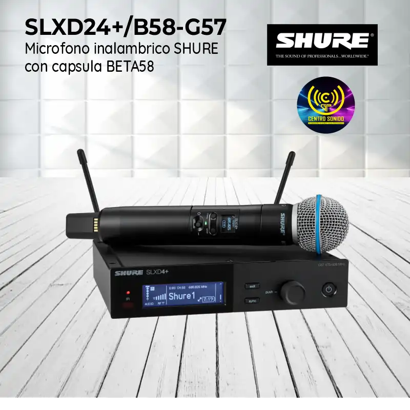 microfono inalambrico shure slxd24+/b58 g57 con capsula beta58