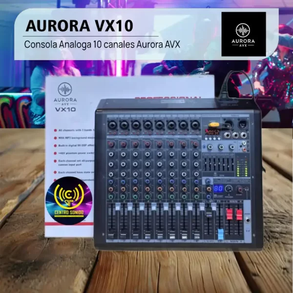 consola analoga 10 canales aurora vx10 consola analoga 10 canales aurora vx10