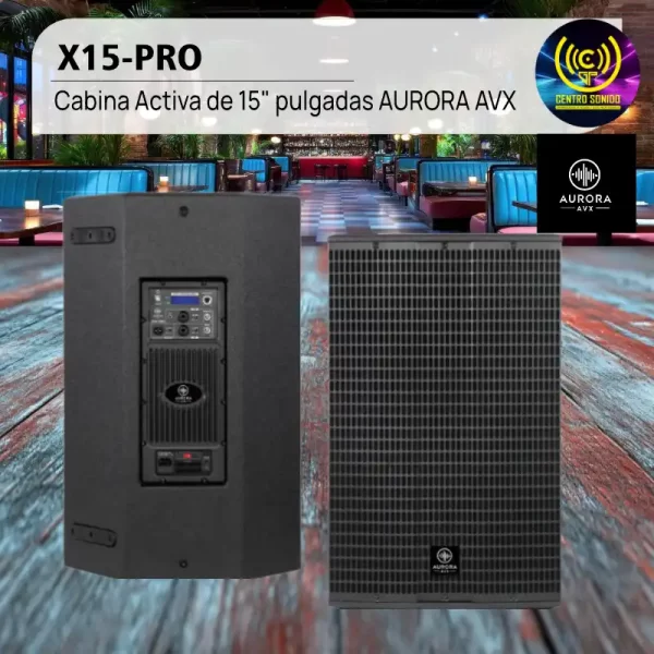 cabina activa de 15" pulgadas aurora avx x15 pro cabina activa de 15" pulgadas aurora avx x15 pro