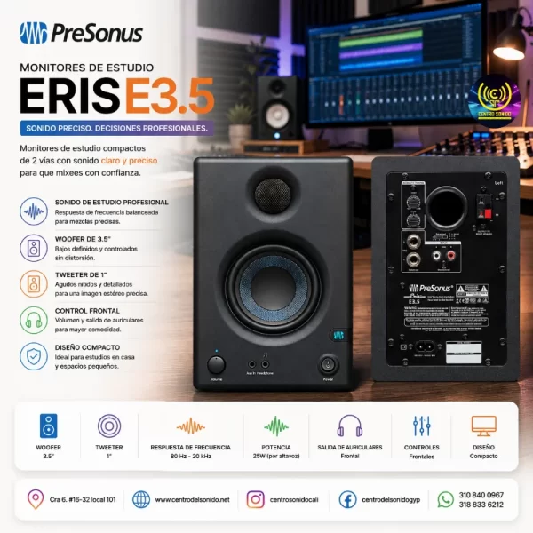 monitores de estudio eris e3.5 presonus