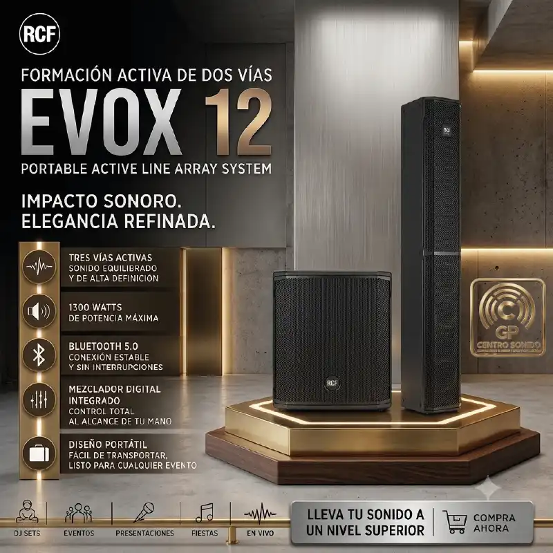 evox 12 columna activa de dos vìas