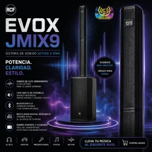 evox jmix9 sistema musical tipo columna activo de 3 vìas