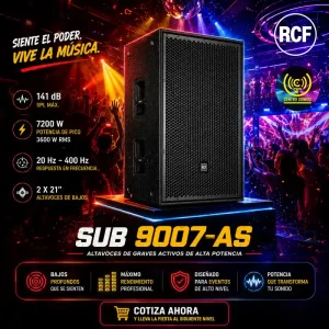 sub 9007 as altavoz de graves activos de alta potencia