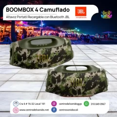 altavoz portatil recargable jbl boombox 4 camuflado con bluetooth