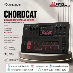 alphatheta chordcat – groovebox portátil 8 pistas para producción musical