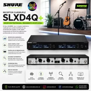 shure slxd4q += 57 receptor cuadruple